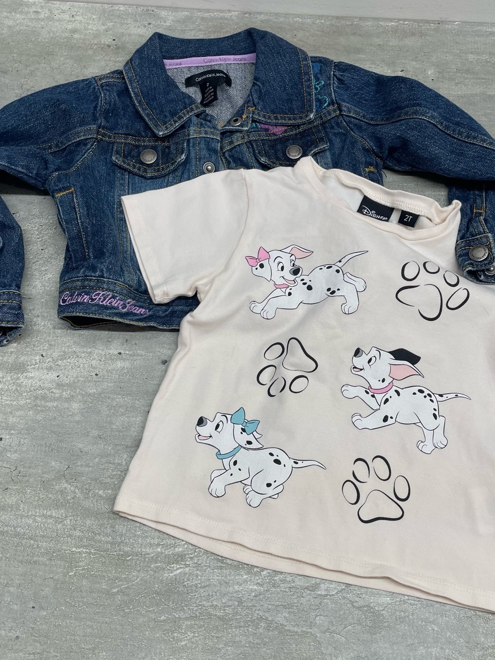 Calvin Klein Jeans Disney Jacket Tee Set Kids 2T Blue Cream Good Dalmatians